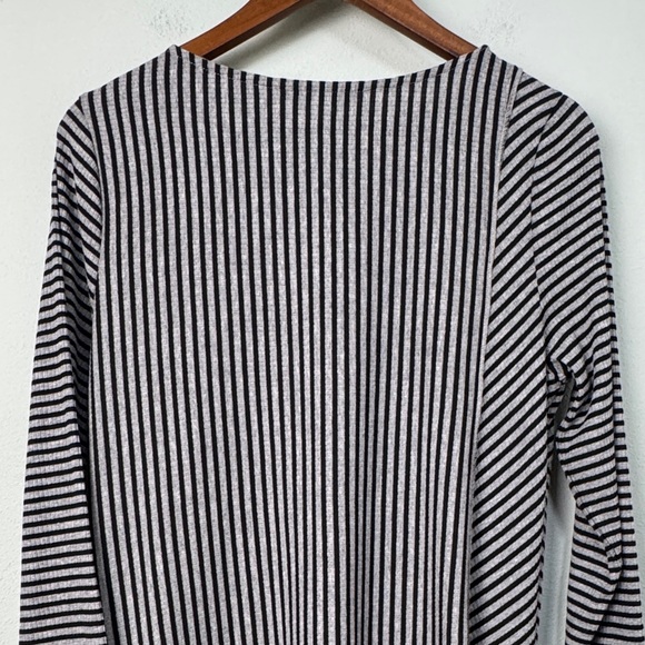 NWT Soft Surroundings Ryley Maxi Dress Luxe Black Slanted Stripe Stretch Size LP - Picture 7 of 12